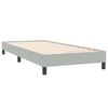 vidaXL Sommier &agrave; lattes de lit et matelas gris clair 100x220cm velours