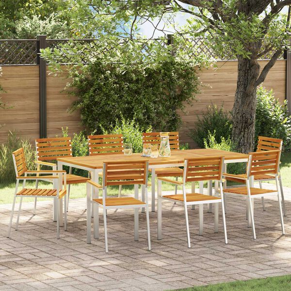 vidaXL Ensemble de salle à manger pour jardin 9 pcs