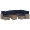 vidaXL Ensemble de canap&eacute; de jardin 10 pcs avec coussins gris r&eacute;sine tress&eacute;e