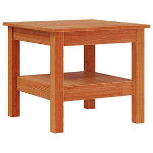 vidaXL Table basse cire marron 45x45x40 cm bois massif de pin