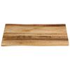 vidaXL Dessus de table bord vivant 80x80x2,5 cm bois de manguier brut