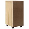 vidaXL Cabinet roulant avec bureau avec roue MOSS Vernis transparent