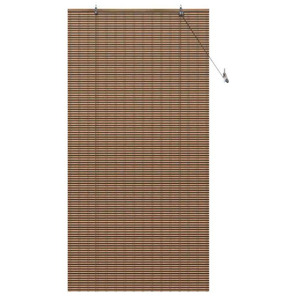 vidaXL Store enrouleur avec des rideaux Marron 120 x 220 cm Bambou
