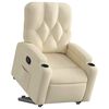 vidaXL Fauteuil inclinable Cr&egrave;me Tissu