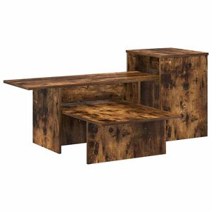 vidaXL Table console Ch&ecirc;ne fum&eacute; 91,5 x 35 x 38,5 cm Bois d'ing&eacute;nierie