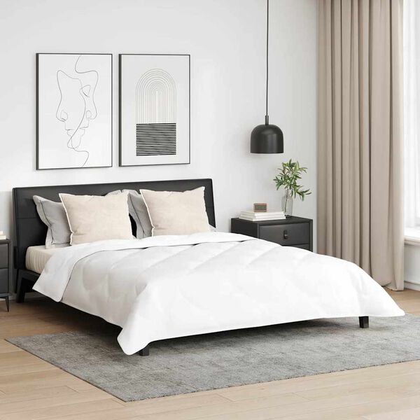 vidaXL Duvet d'hiver avec oreiller 3 pcs Blanc Microfibre
