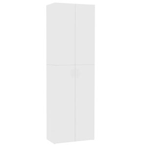 vidaXL Armoire de bureau Blanc 60 x 32 x 190 cm Bois d'ing&eacute;nierie