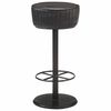 vidaXL Tabouret de bar Noir Cuir v&eacute;ritable