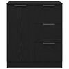 vidaXL Buffet avec tiroir Chêne noir 60 x 30 x 70 cm Bois d'ingénierie