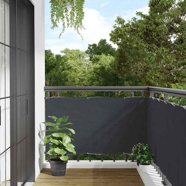 vidaXL &Eacute;cran d'intimit&eacute; de balcon anthracite 500x120 cm PVC