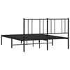 vidaXL Cadre de lit m&eacute;tal sans matelas avec t&ecirc;te de lit noir 120x190cm