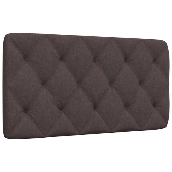 vidaXL Coussin de t&ecirc;te de lit marron fonc&eacute; 100 cm tissu