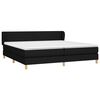 vidaXL Sommier &agrave; lattes de lit avec matelas Noir 200x200 cm Tissu