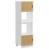 vidaXL Armoires de four 2 pcs Porto ch&ecirc;ne artisanal bois d'ing&eacute;nierie