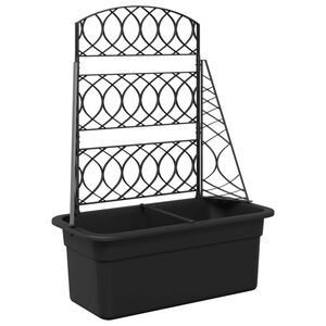 vidaXL Treillis de jardini&egrave;re Anthracite 58 x 29 x 78 cm PP