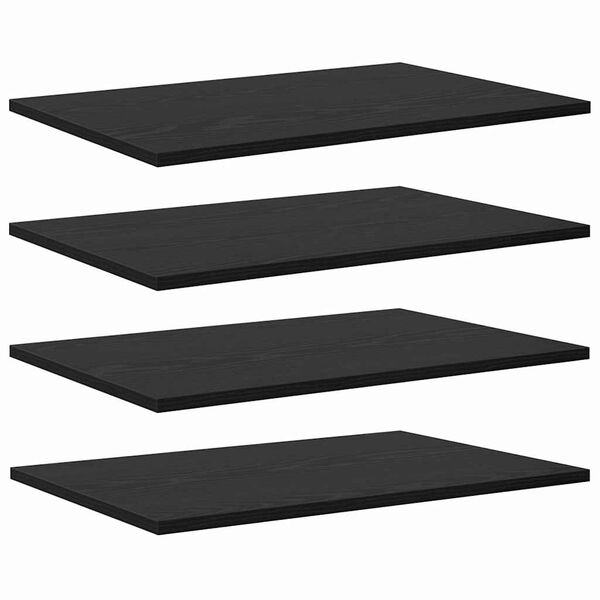vidaXL &Eacute;tag&egrave;re &agrave; livres 4 pcs Noir 60 x 40 x 1,5 cm Bois d'ing&eacute;nierie