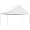 vidaXL Belvédère avec toit blanc 5,88x2,23x3,75 m polyéthylène