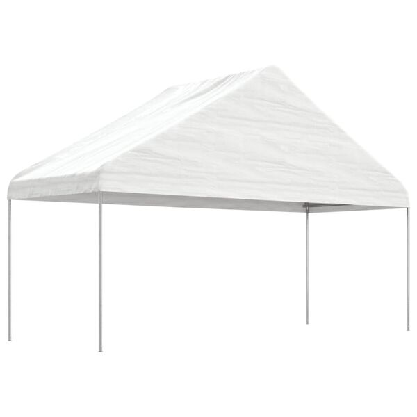 vidaXL Belvédère avec toit blanc 5,88x2,23x3,75 m polyéthylène