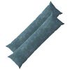 vidaXL Housse de coussin 2 pc HEERLEN Bleu 40 x 145 cm Tissu Chenille