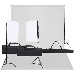 vidaXL Kit de studio photo avec &eacute;clairage et toile de fond