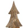 vidaXL Sapin de Noël avec support Marron 180 cm Bois de teck solide