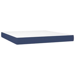 vidaXL Matelas de lit &agrave; ressorts ensach&eacute;s Bleu 180x200x20 cm Tissu