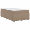 vidaXL Cadre de lit avec matelas Cappuccino 120 x 190 cm tissu