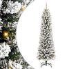 vidaXL Sapin de No&euml;l artificiel Blanc 240 cm PVC, m&eacute;tal et plastique