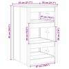 vidaXL Armoire de cuisine Chêne brun 55 x 55 x 92 cm Pin massif