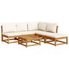 vidaXL Salon de jardin 6 pcs avec coussins bois d'acacia solide