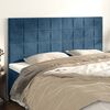 vidaXL T&ecirc;te de lit Bleu fonc&eacute; 200 x 5 x 118/128 cm Velours