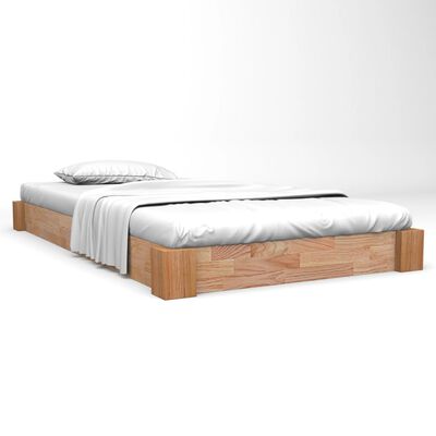 vidaXL Cadre de lit sans matelas bois de chêne massif 140x200 cm