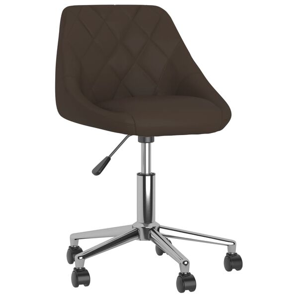 vidaXL Chaises &agrave; manger pivotantes lot de 2 marron similicuir