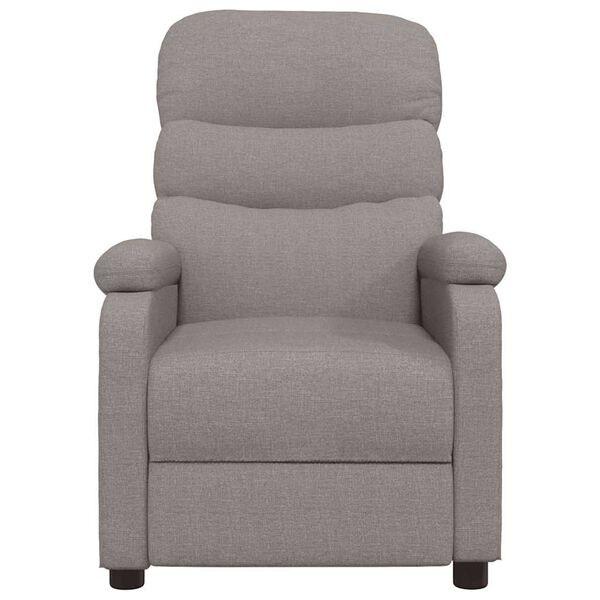 vidaXL Fauteuil de massage Taupe Tissu