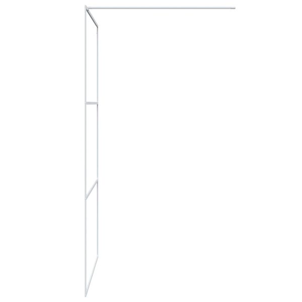 vidaXL Paroi de douche Blanc 115x195 cm Verre ESG transparent