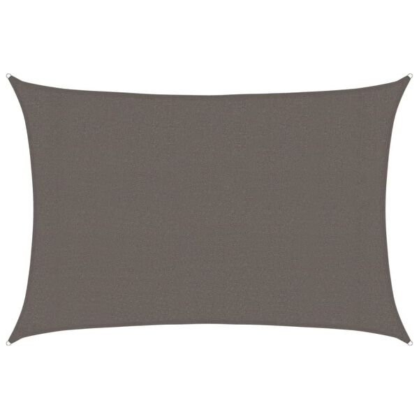 vidaXL Voile d'ombrage 160 g/m² Anthracite 3x5 m PEHD