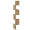 vidaXL &Eacute;tag&egrave;re d'angle murale ch&ecirc;ne artisanal 20x20x127,5 cm