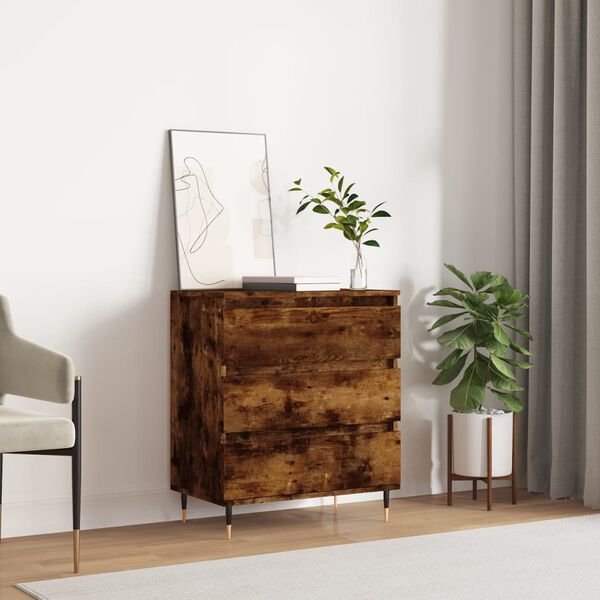 vidaXL Buffet Ch&ecirc;ne fum&eacute; 60x35x70 cm Bois d'ing&eacute;nierie