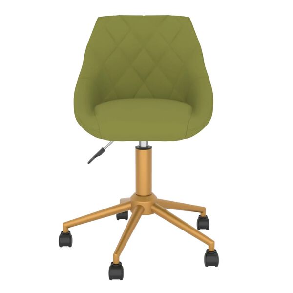 vidaXL Chaises pivotantes &agrave; manger lot de 4 vert clair velours