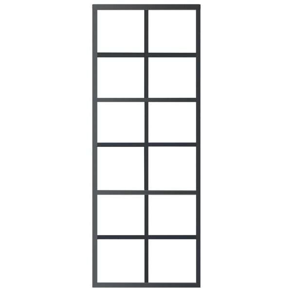 vidaXL Porte coulissante et quincaillerie Verre ESG/Aluminium 76x205cm