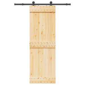 vidaXL Porte coulissante et kit de quincaillerie 70x210 cm pin massif