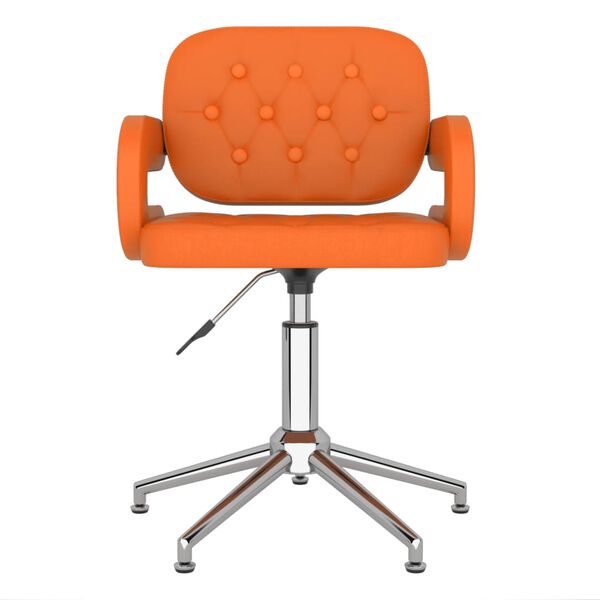 vidaXL Chaises pivotantes &agrave; manger lot de 2 orange similicuir