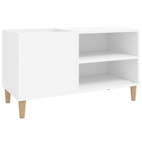 vidaXL Armoire à disques blanc 84,5x38x48 cm bois d'ingénierie