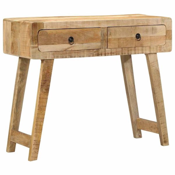 vidaXL Table console 90x32x75 cm bois massif de manguier brut