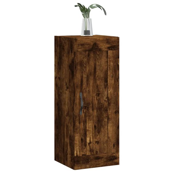 vidaXL Armoire murale ch&ecirc;ne fum&eacute; 34,5x34x90 cm bois d'ing&eacute;nierie