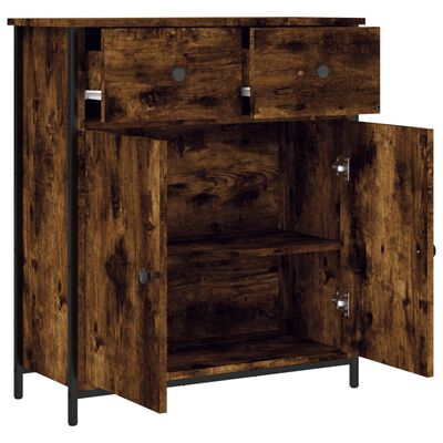 vidaXL Buffet chêne fumé 70x30x80 cm bois d'ingénierie