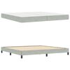vidaXL Lit &agrave; ressorts avec matelas Gris clair 200 x 200 cm tissu