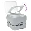 vidaXL Kit de Toilettes de Camping 2 pcs Gris et blanc