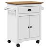 VidaXL Chariot de cuisine BODO blanc et marron 72x45x80 cm