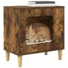 vidaXL Maison pour chat Ch&ecirc;ne fum&eacute; 51 x 30 x 52 cm Bois d'ing&eacute;nierie